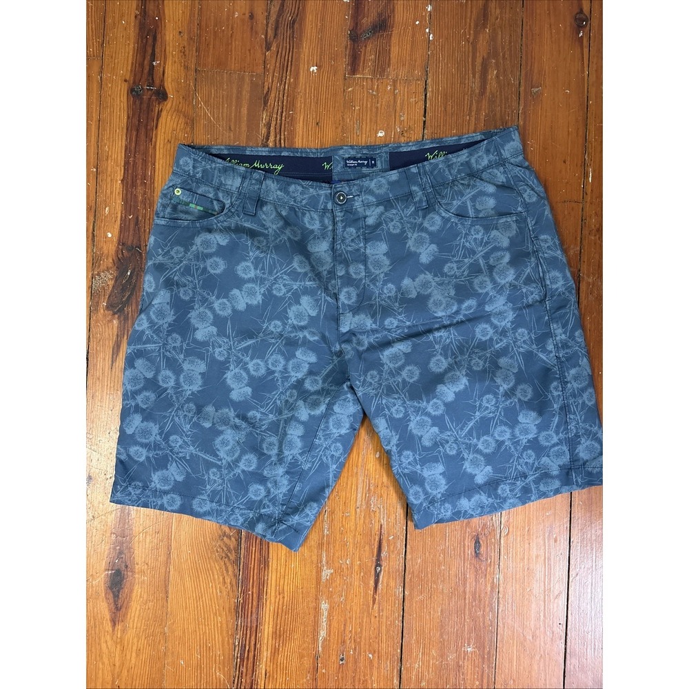 William Murray Golf Swim Shorts Blue Dandelion Straight Fit Size‎ 38